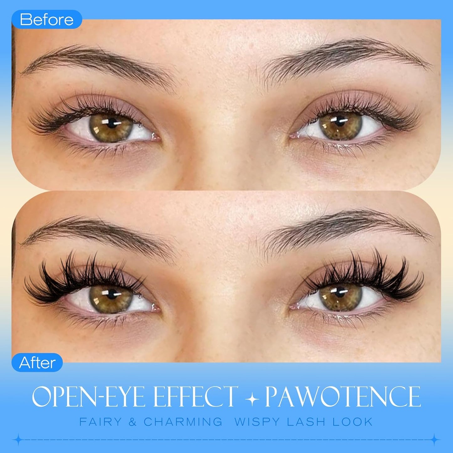 Pawotence Manga Lash Clusters Wispy Cluster Eyelash Extensions 10-16mm Individual Lashes Clusters Spiky Lash Extension DIY False Eyelashes Clusters