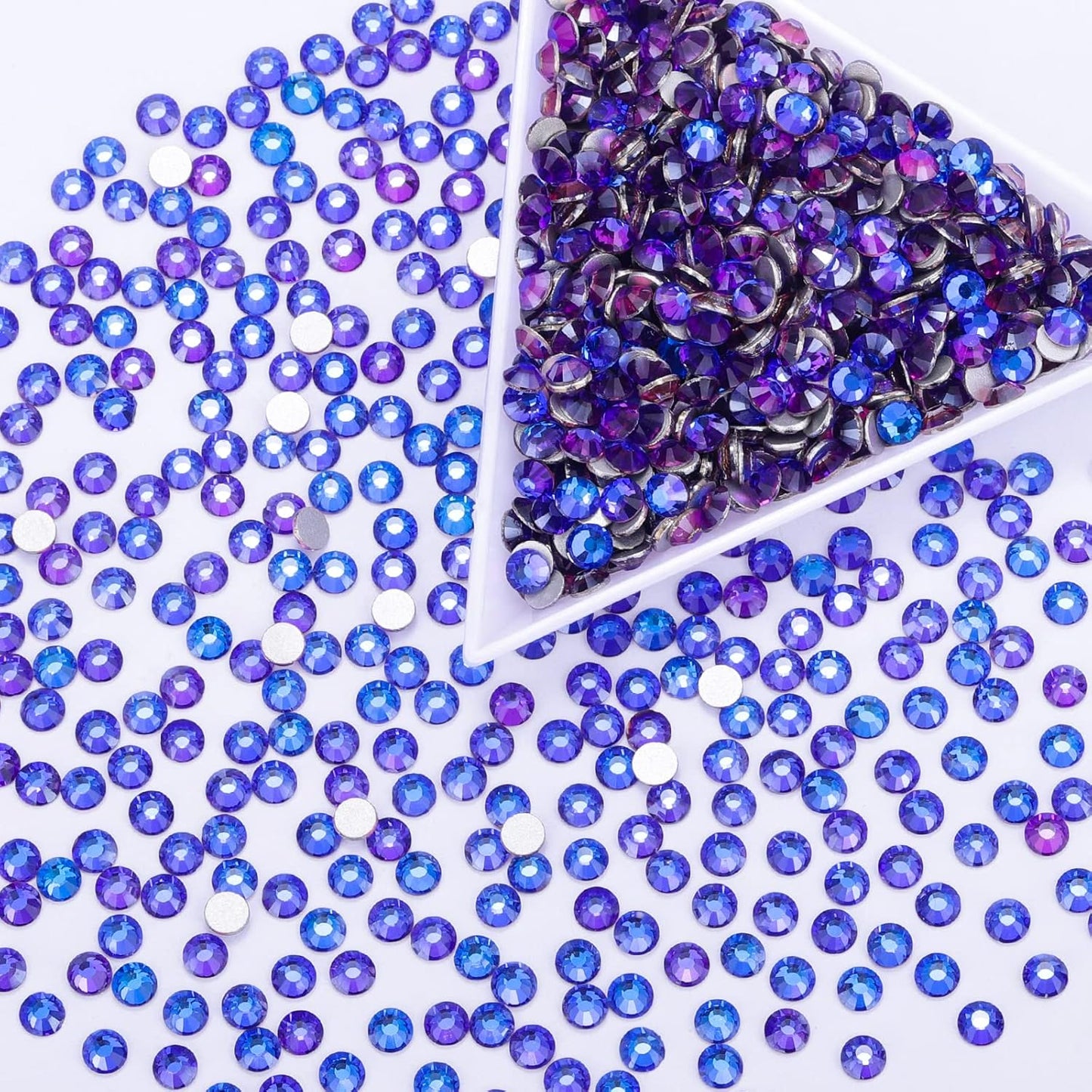 1440Pcs Purple Velvet Crystal Rhinestones,Glass Flatback Rhinestones Gemstones Small for Nail Face Makeup Art Crafts Clothes Decoration - (SS10,2.8mm,Purple Velvet)