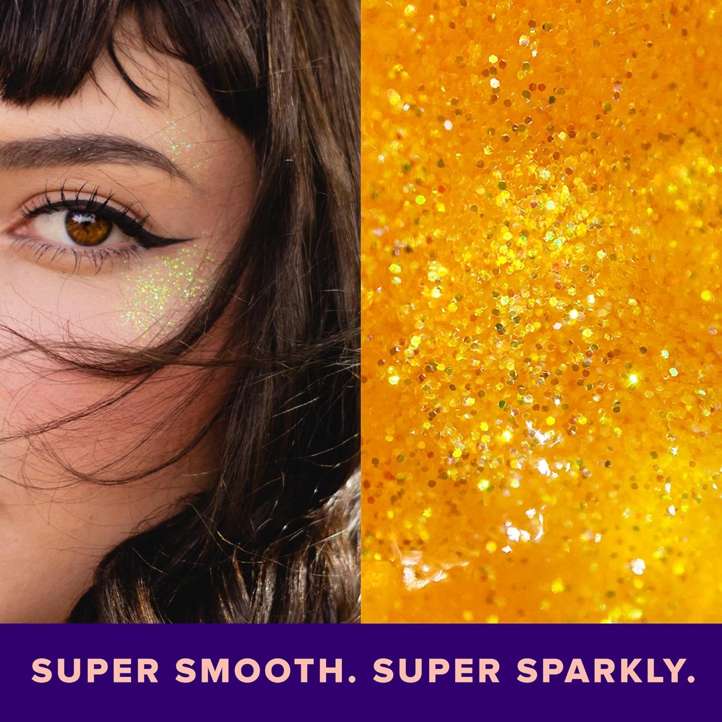 UNICORN SNOT Holographic Face Glitter & Body Glitter Gel: Glitter Makeup, Hair Glitter, Festival Rave and Anime Cosplay, Halloween Costume Makeup - Vegan & Cruelty Free, 1.7 oz Orange Glitter (Fire)