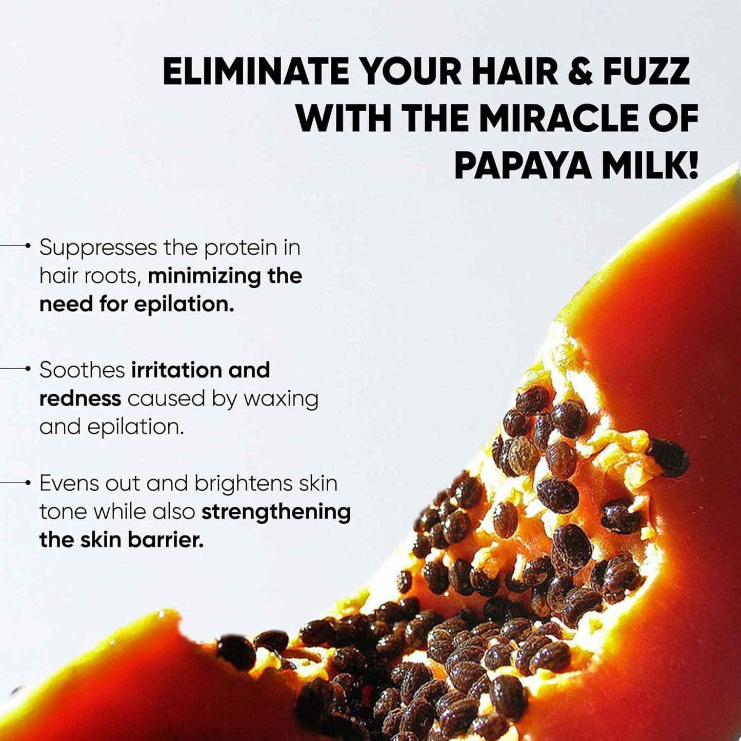 Epify Superfruit Post Epilation Papaya Gel, Hair Inhibitor for Face and Body, Non-Irritating Formula, Soothing Effect, Hair Growth Minimizer, 2.54 Fl Oz (1)