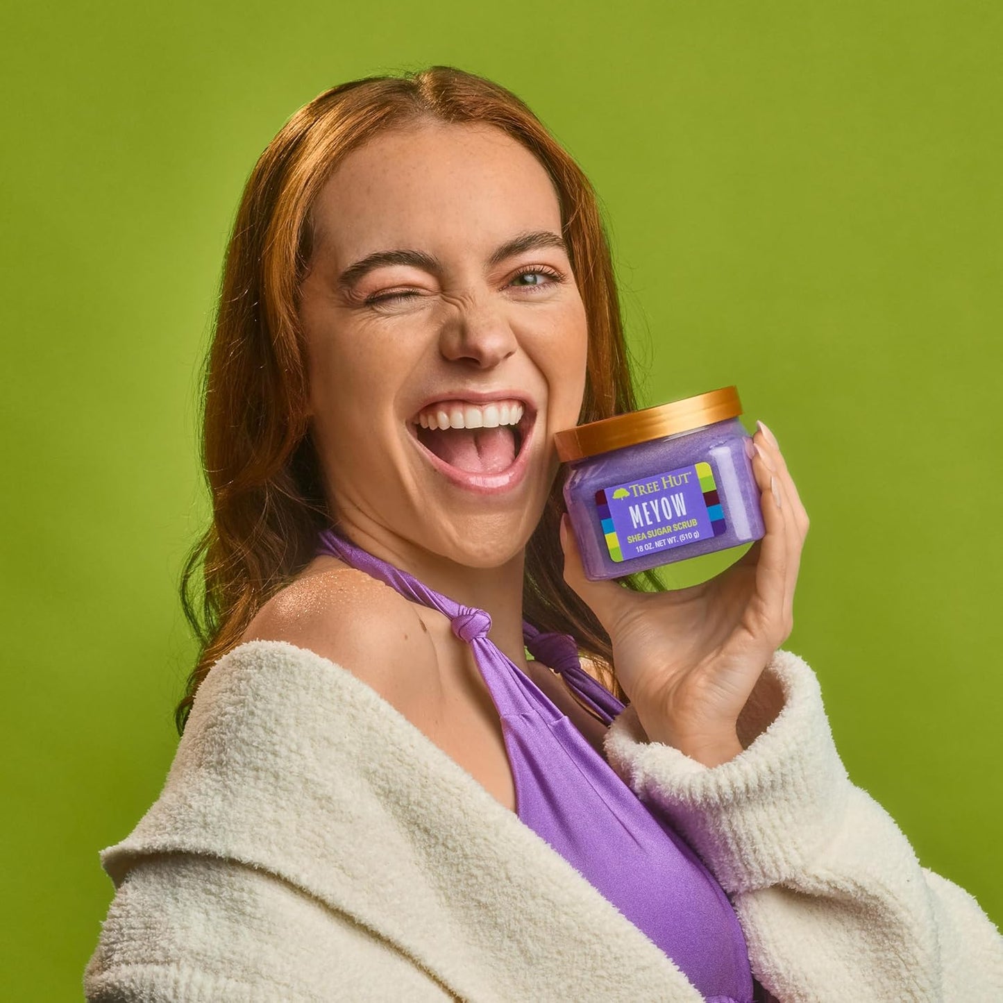 Tree Hut Shea Sugar Scrub Meyow | Exfoliating Body Scrub Removes Dead, Dry Skin for a Soft & Hydrated Feel | Nourishing Essential Body Care | 18 fl oz.