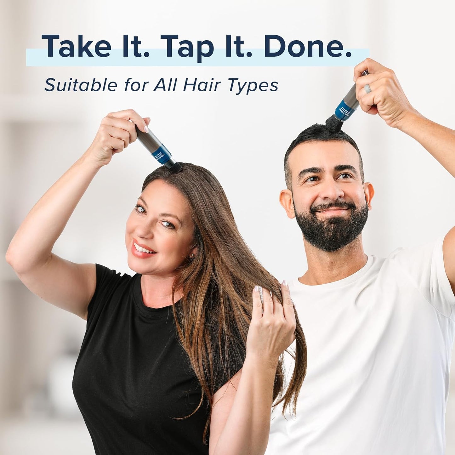 TRUHAIR Color Fibers Root Coverage & Density Booster | Quick-Apply Touch Up Hair Color | Natural Matching, Gray Hair Cover Up - 11 Colors Available (Blonde)