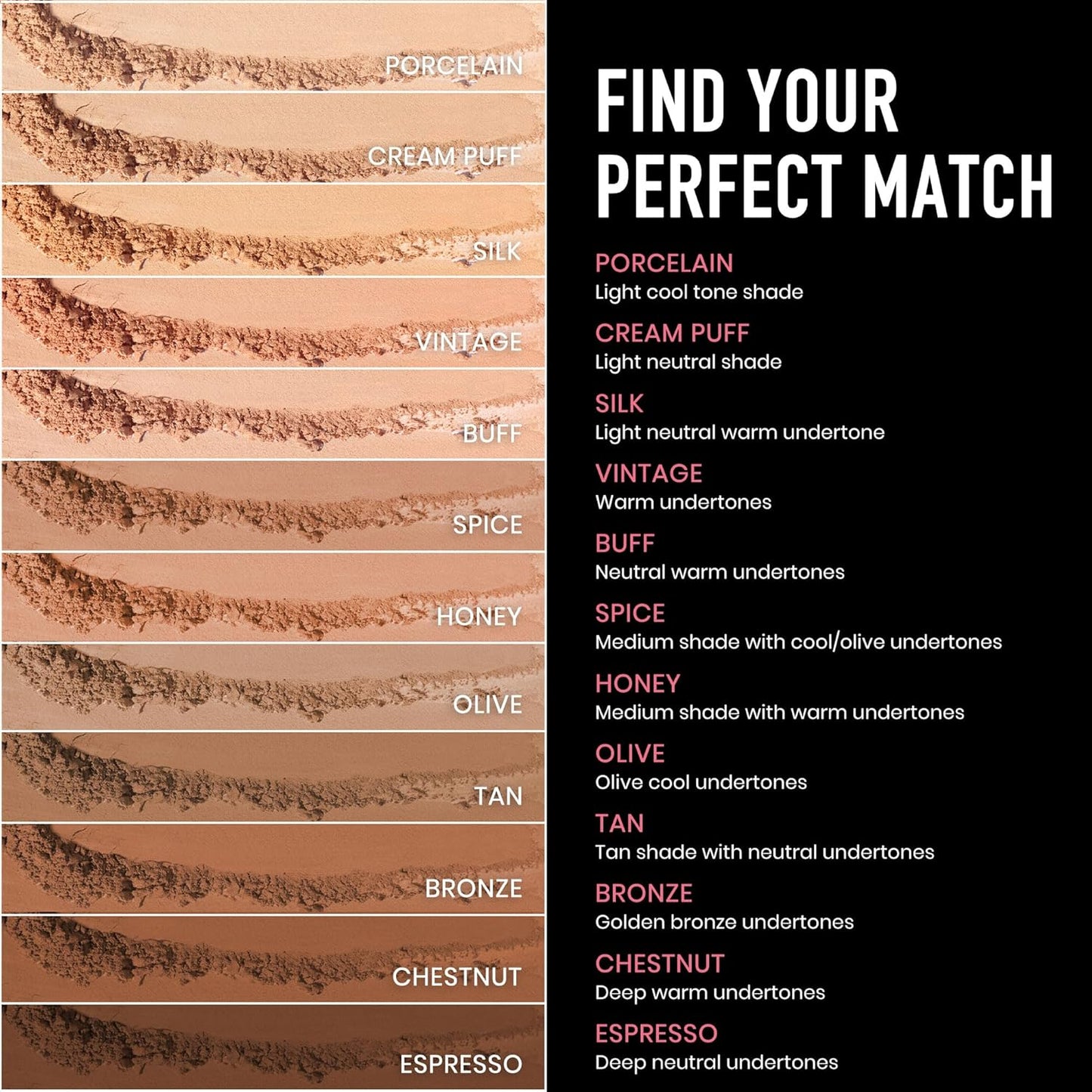 Frankie Rose Cosmetics Powder Foundation – Full Coverage Face Powder For Pores & Imperfections, Evens Out Skin Tone & Shine-Control | 58 Grams (Cream Puff)