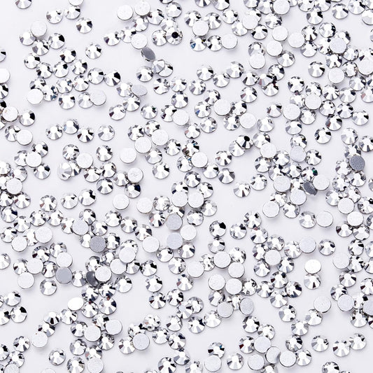 1440Pcs Silver Crystal Rhinestones,Glass Flatback Rhinestones Gemstones Mini for Nail Face Makeup Art Crafts Clothes Decoration -(SS10,2.8mm,Silver)