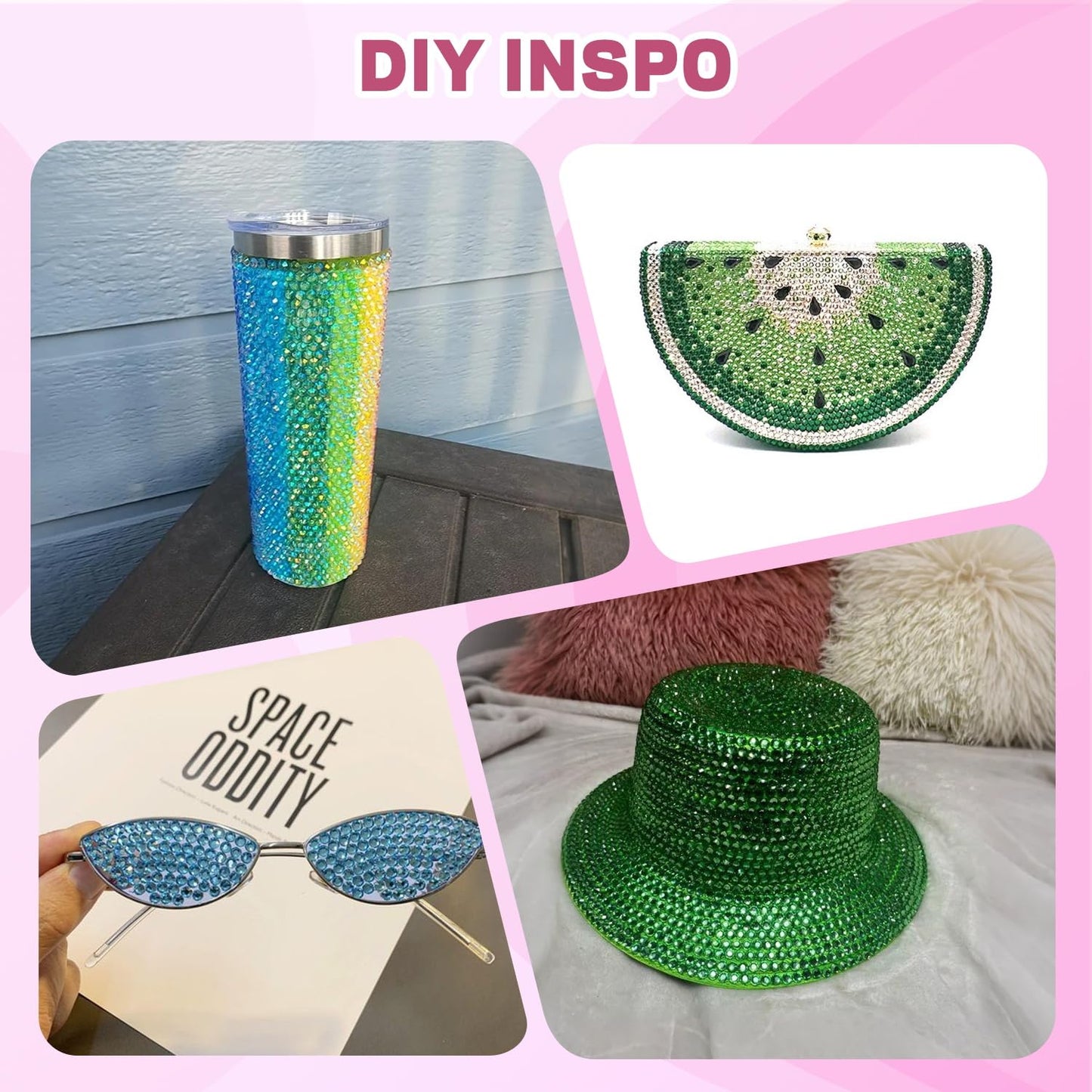 20000Pcs Green Rhinestones for Bedazzling with 3Pcs B7000 Jewelry Glue, Resin Rhinestones for Crafting Crafts，Bedazzler Kit Flatback Gems for Clothing Shoes Tumblers Nail Art