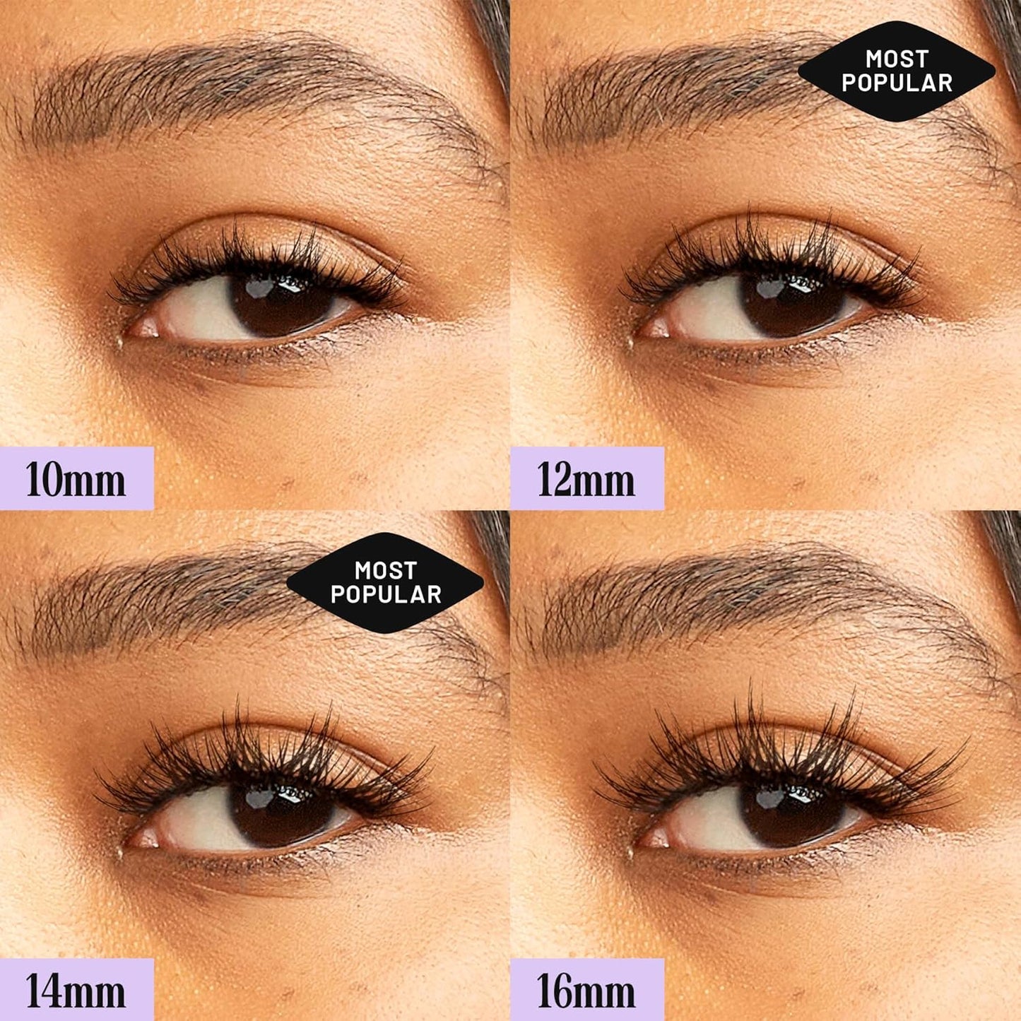 Lilac St - Hollywood Glamorous Faux Eyelash Clusters (12mm) - Wispy & Spiky - DIY Lash Extension Wisps - Lightweight & Lifelike - Lasts 10 Days - Korean Silk - Cruelty Free, Vegan - 10 Lashes