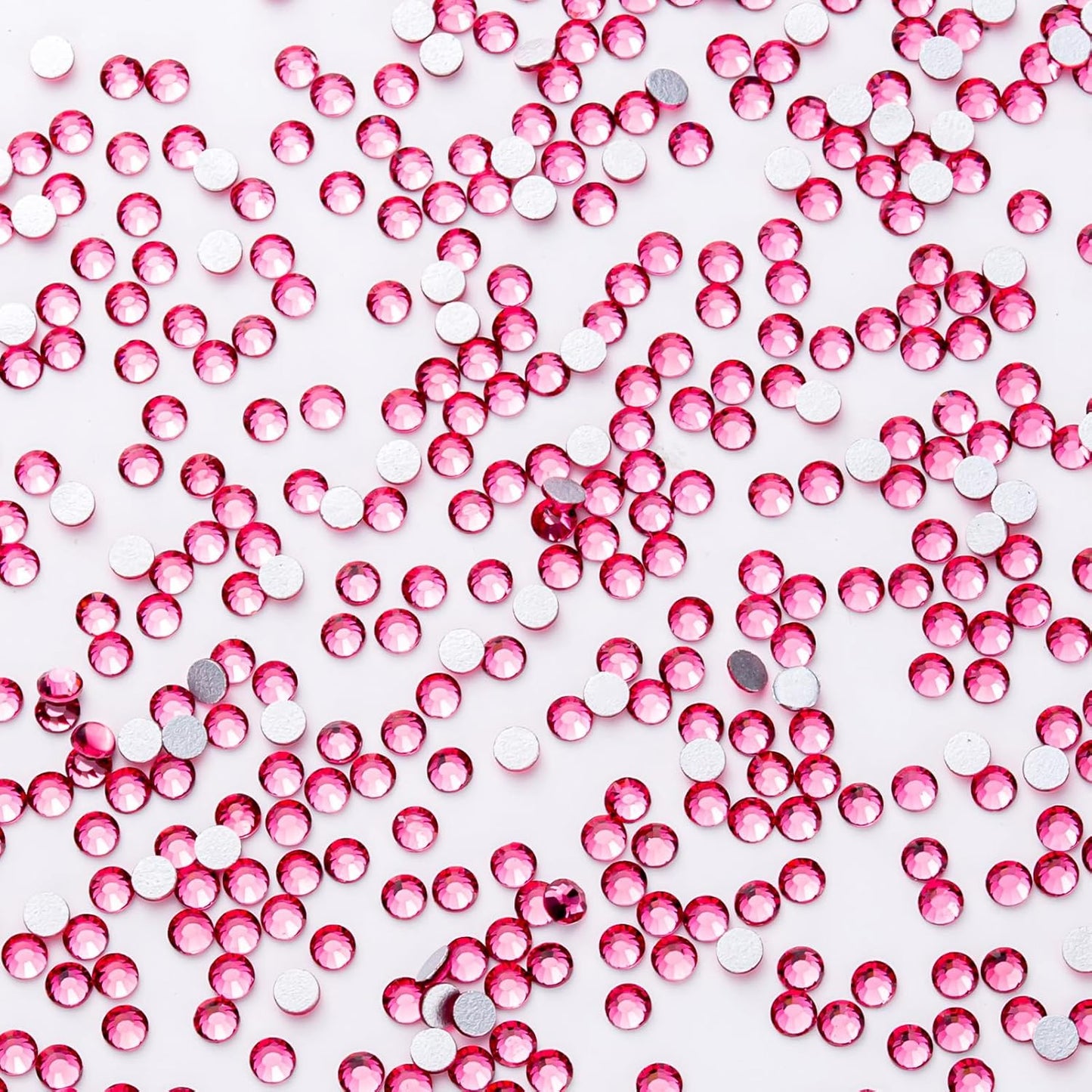 1440Pcs Rose Crystal Rhinestones,Glass Flatback Rhinestones Gemstones Small for Nail Face Makeup Art Crafts Clothes Decoration -(SS8,2.4mm,Rose)