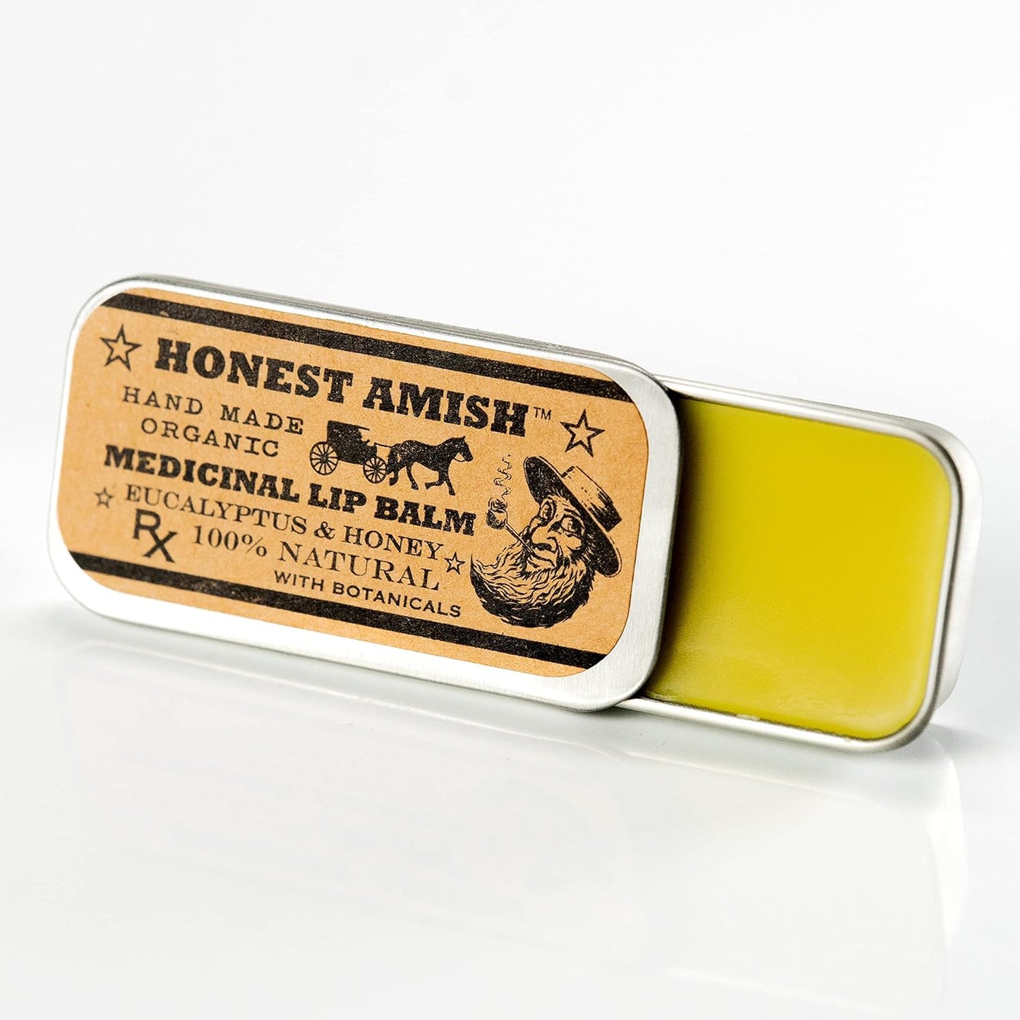 5 Pack Medicinal Lip Balm By Honest Amish- All Natural Herbal Remedy