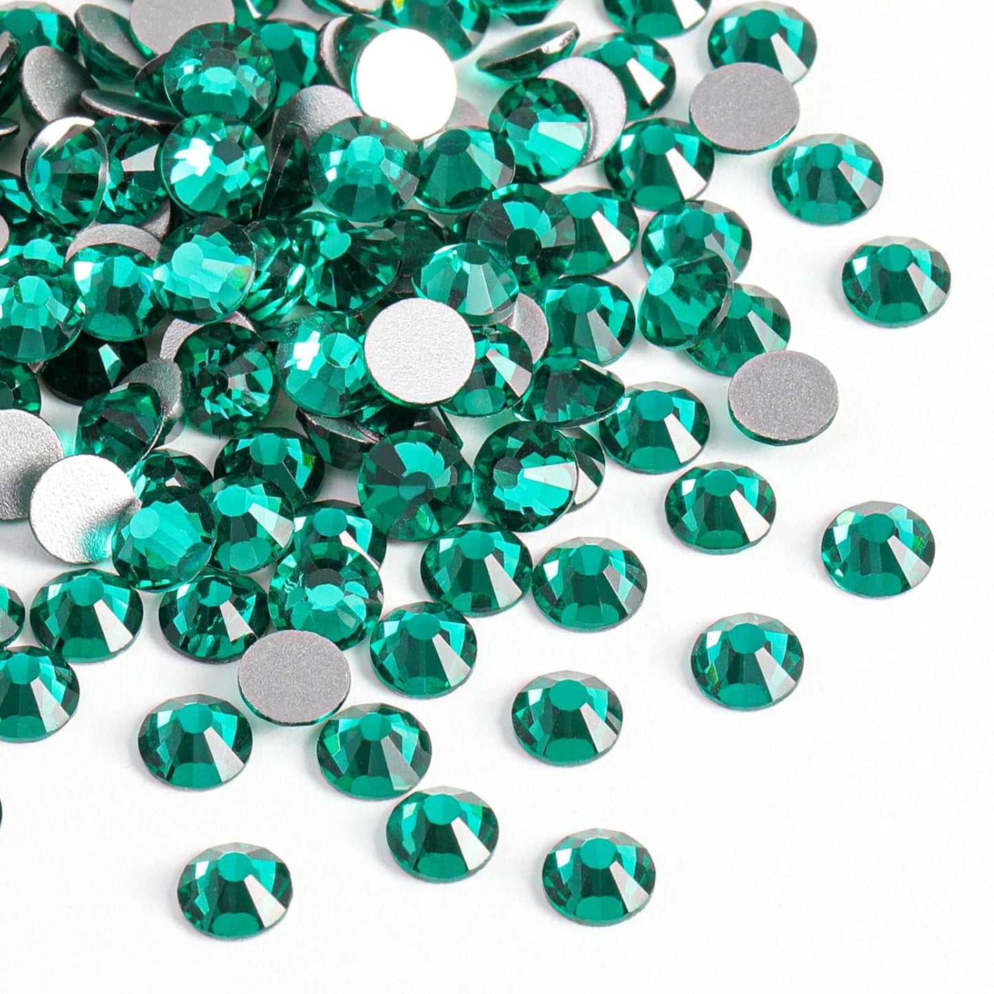 beadsland Flat Back Crystal Rhinestones Round Gems, Blue Zircon (4.6-4.8mm) SS20/1440pcs