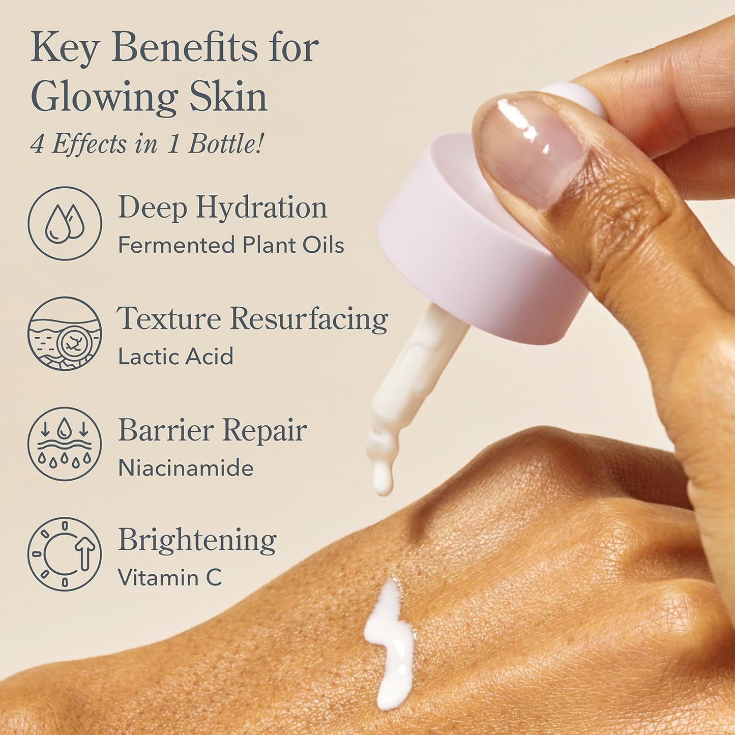 Beekman 1802 Oh Mega Milk Facial Oil - Hydrating Vitamin C & Niacinamide Serum - Repairs Skin Barrier & Reduces Dark Spots From Aging - Fragrance Free, Sensitive Skin Safe