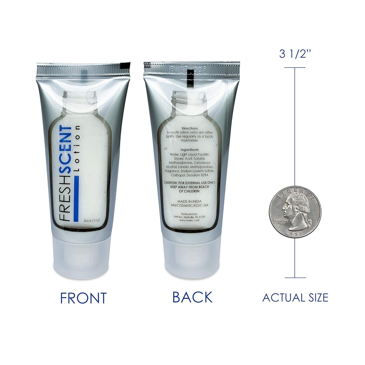 Freshscent Lotion 1oz (200 Pack) Hotel Travel Size, Bulk Amenities and Toiletries for Hospitality