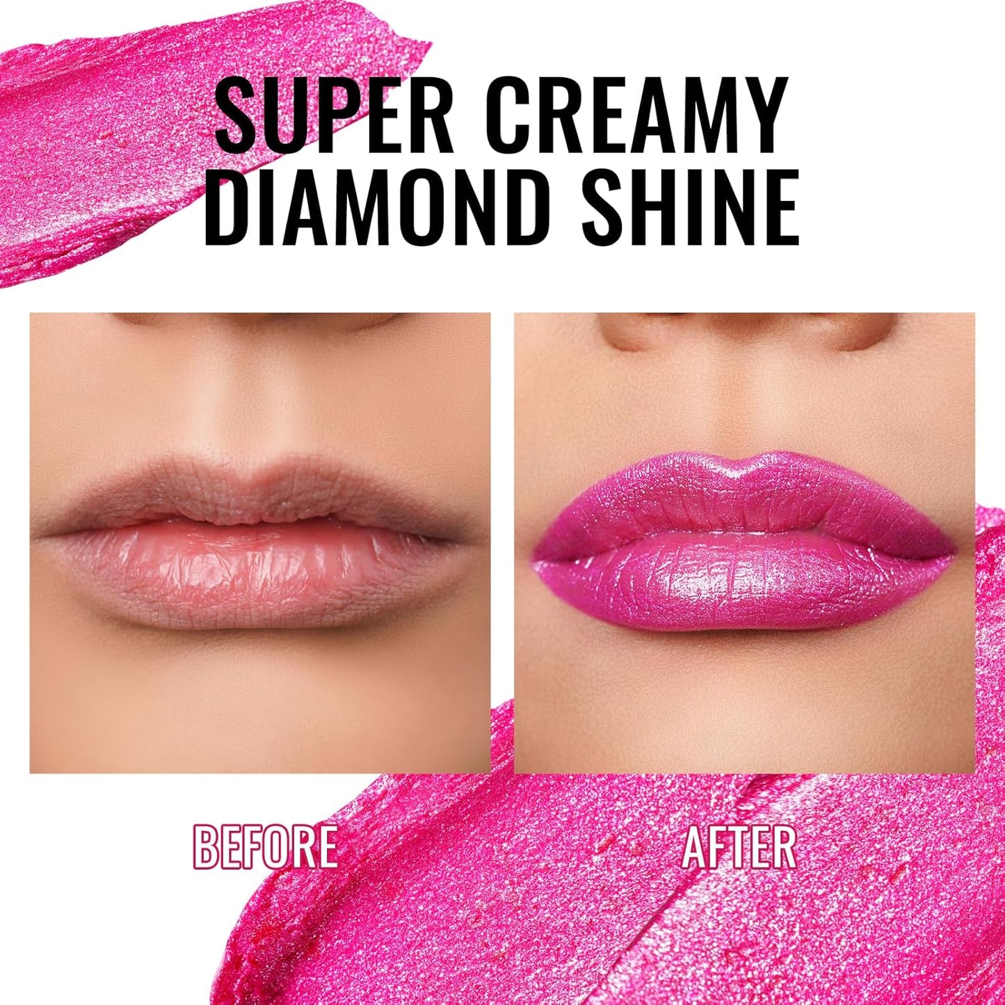 Oulac Pink Shimmer Lipstick for Women, Infinity High Shine Finish, Hydrating Lip Color Infused with Damask Rose Oil for All-Day Comfort, Gluten-Free Vegan Beauty, D02 Sparkle Sensation