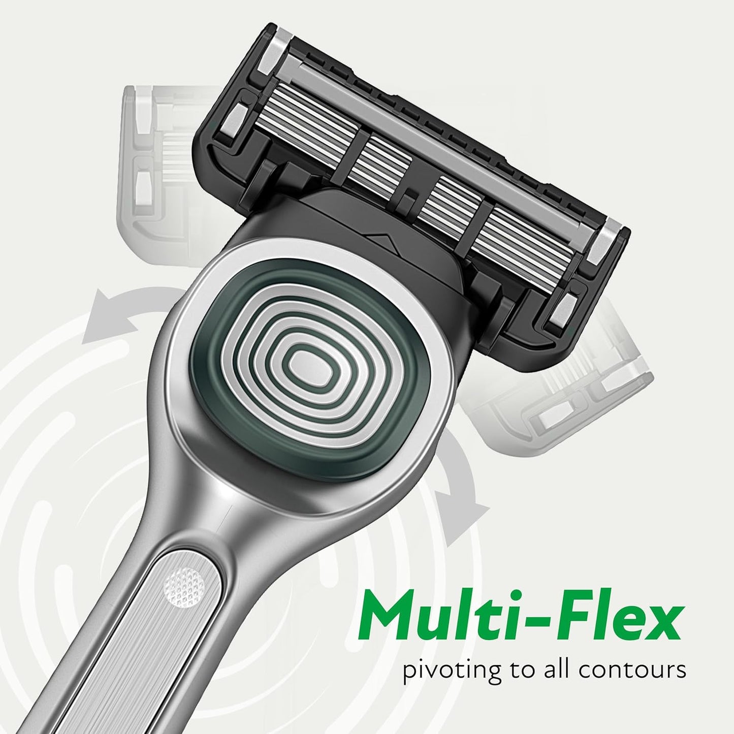 DORCO SLEEK Six Blade Razor System with Multi-Flex Technology Refill Set, Precision Shaving Razor Replacement Cartridge (8 Pack)