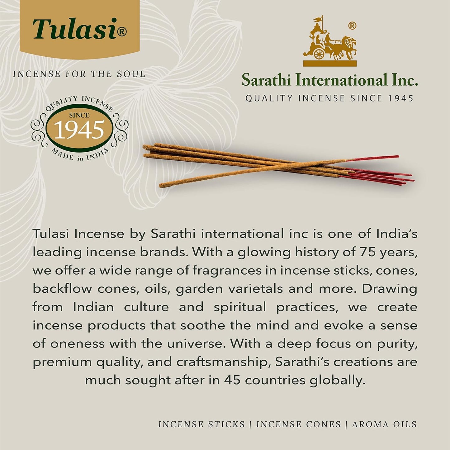 Tulasi Classic Incense Cones with Natural Oils Scents, Set of 12 Fragrances (180 Cones) Calming Home Aromatherapy, Meditation, Relaxing, Mixed Scents with Natural Oils
