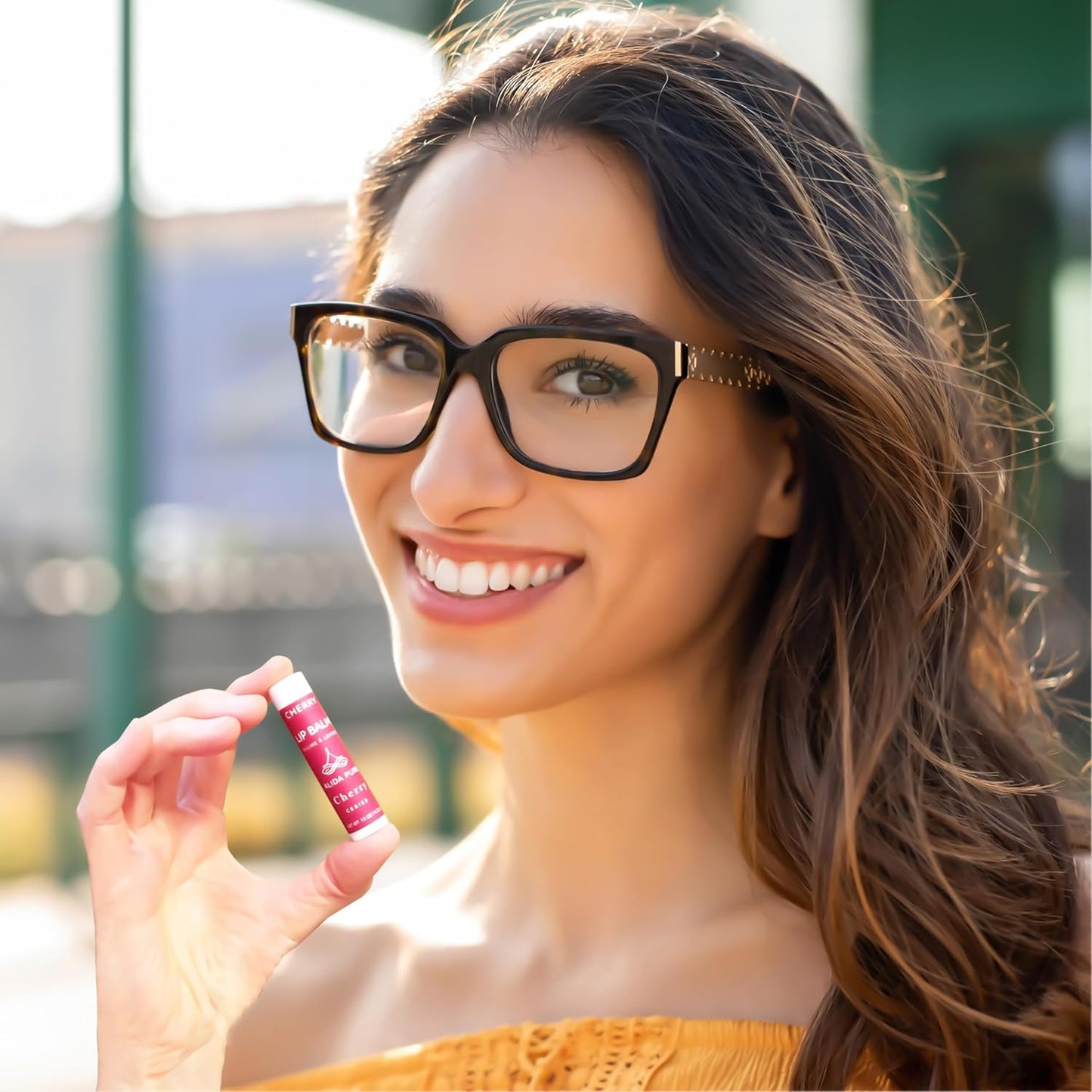 Cherry Lip Balm Collection, Vegan Set, Beeswax Free, with Organic Jojoba and Avocado Oil, Vitamin E, Natural Moisturizer for Dry, Chapped Lips, 3 Tube Set