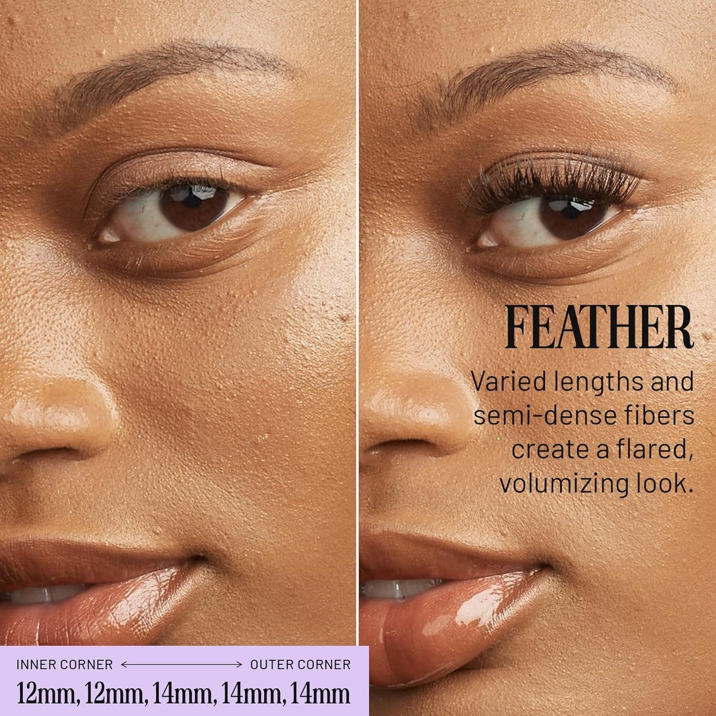 Lilac St - Feather Natural Faux Eyelash Clusters (10mm) - Dynamic & Fluttery Volume - DIY Lash Extension Wisps - Lightweight & Lifelike - Lasts 10 Days - Women Founded, Cruelty Free, Vegan - 10 Lashes