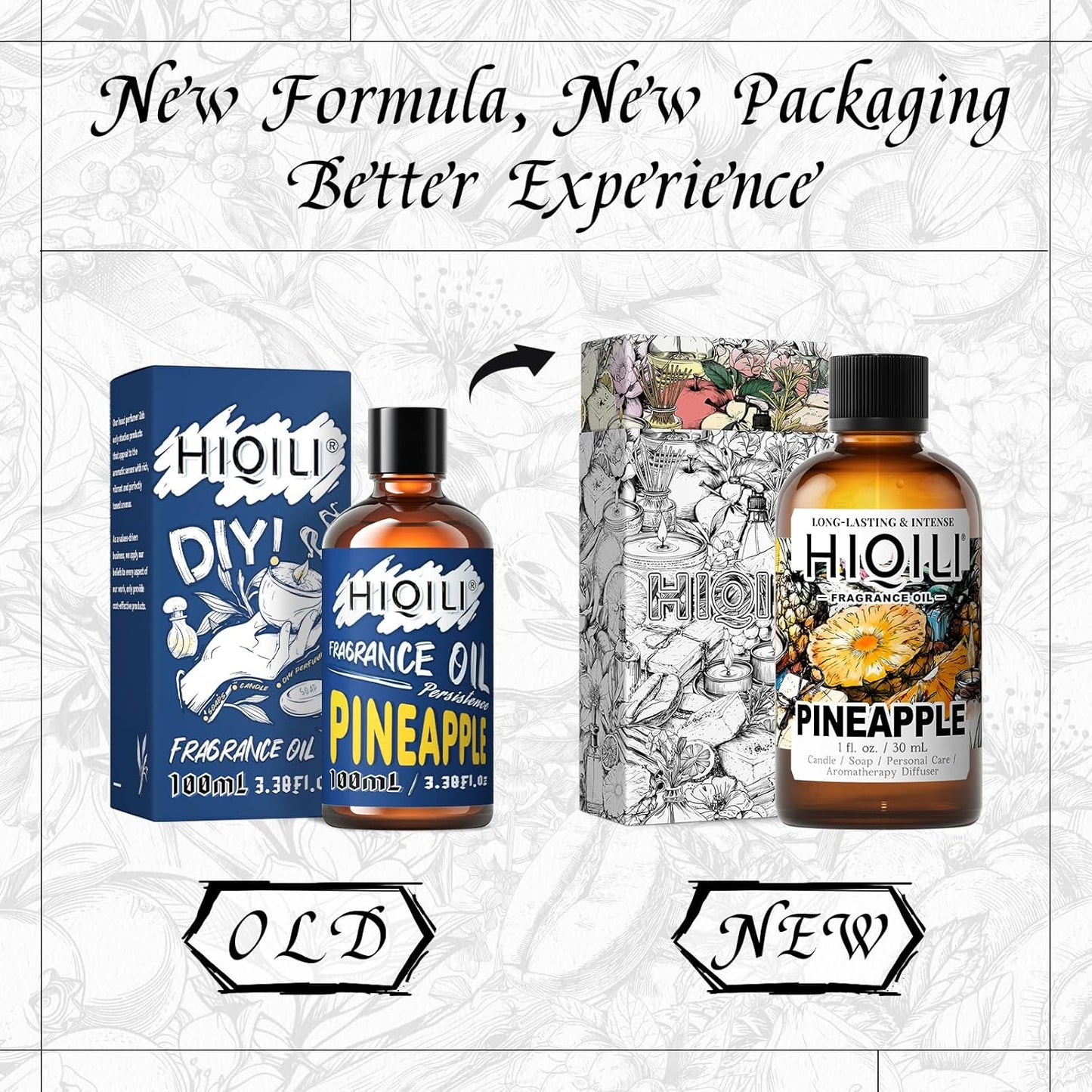 HIQILI Pineapple Fragrance Oil for Diffuser, Soaps, Bath Bombs, Candles Making, Bright Scents for Home, Car & Office - 1 Fl Oz