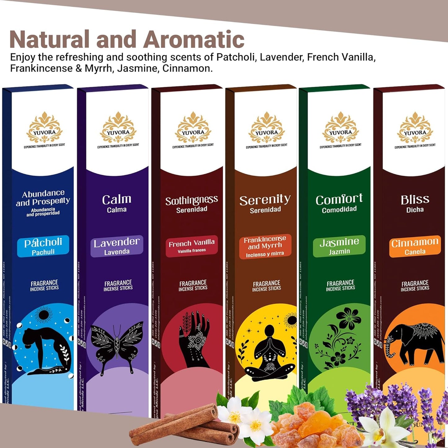 Aromatic Incense Sticks Gift Set – 120 Natural & Non-Toxic Incense Sticks | 6 Soothing Scents | Home, Meditation, Relaxation & Yoga | Free Incense Holder | Inciensos - Gifts for Women