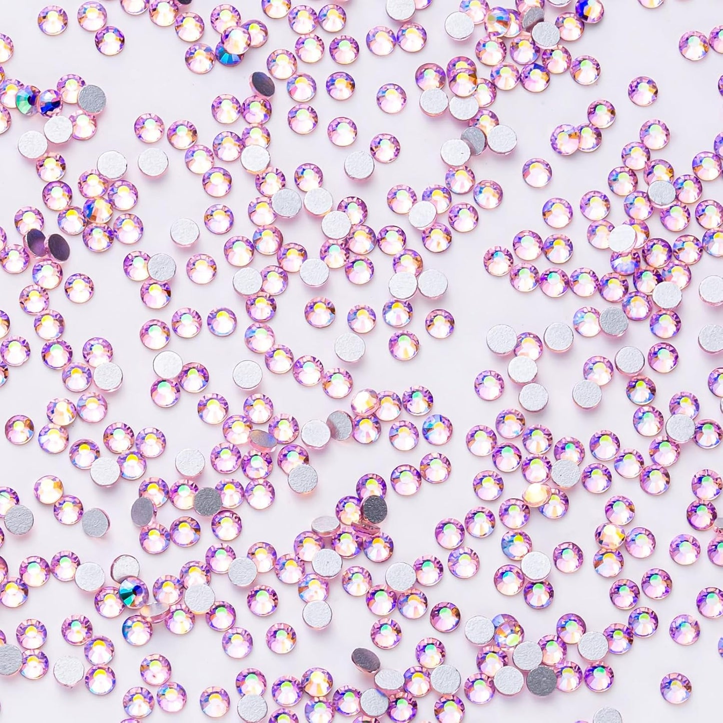 1440Pcs Pink AB Crystal Rhinestones,Glass Flatback Rhinestones Gemstones Small for Nail Face Makeup Art Crafts Clothes Decoration -(SS4,1.6mm,Pink AB)