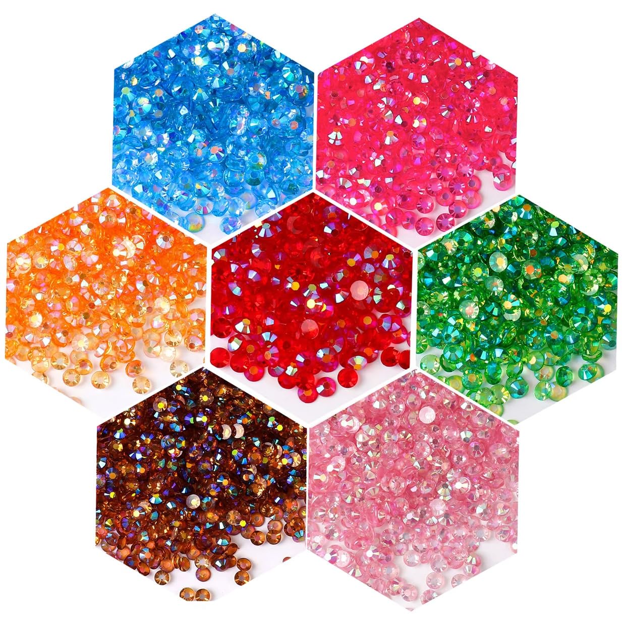 1000 Pieces SS20 5mm Flatback Rhinestones AB Clear Round Gems Crystals for Nail Art DIY Crafts Clothes Shoes Bags （Transparent Sapphire AB）