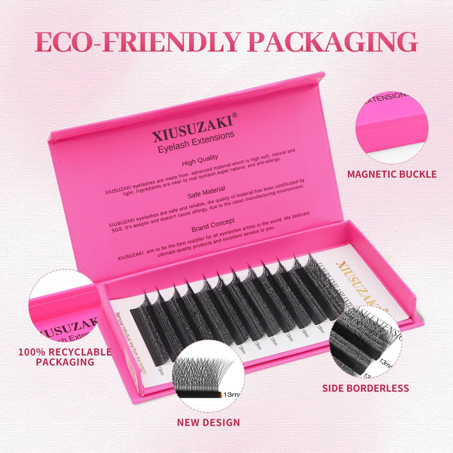 Lash Extensions 5D Eyelash Extensions W Lashes 0.07mm Thickness D Curl Lashes Mix 8-15mm Soft Lash Trays Volume Lash Extension Natural Matte black False Eyelashes Professional Use(W-5D-0.07-D,8-15mm)