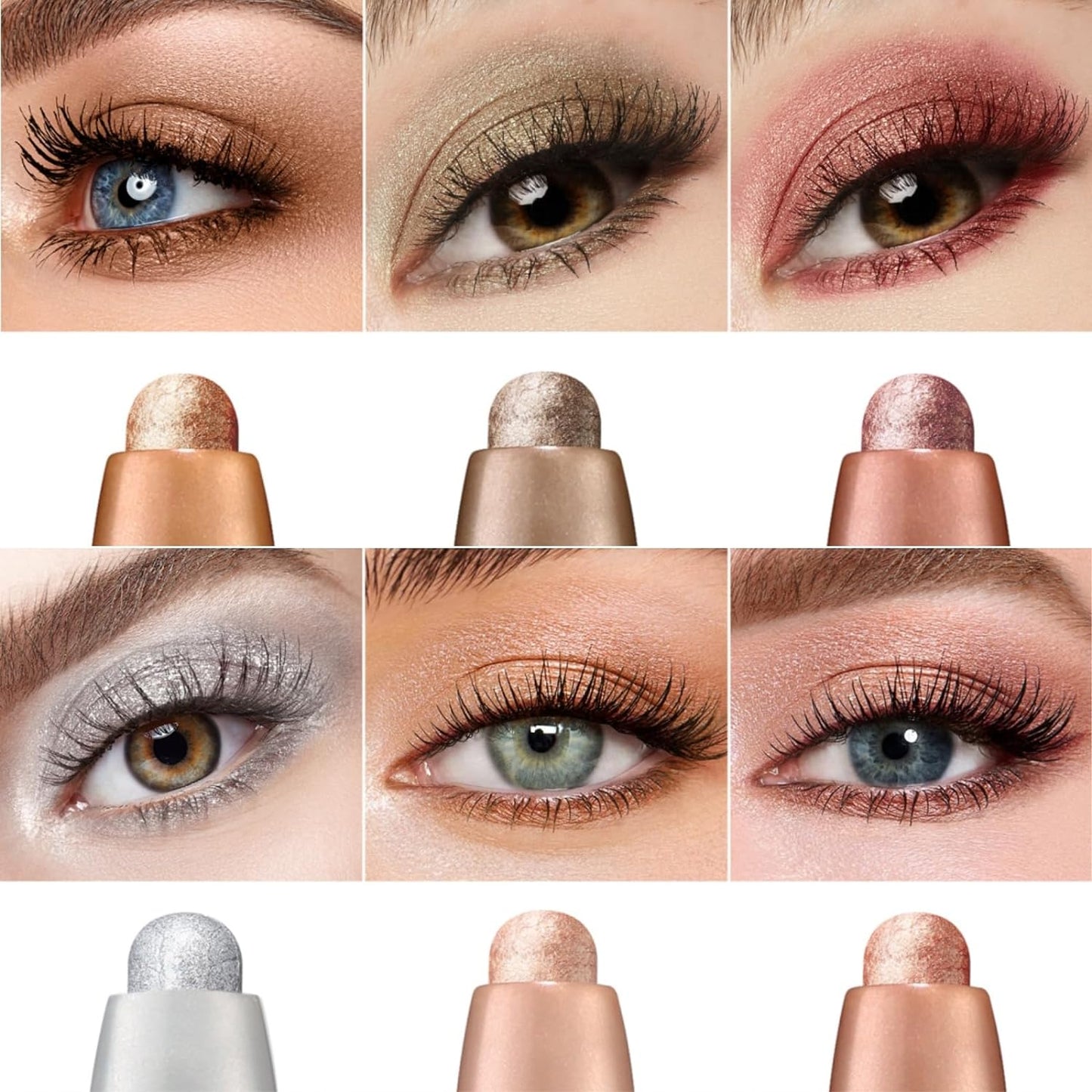 Jolilab Eyeshadow Stick Set, 2 Colors Matte Professional Bright-Colored Contouring and Highlight Eyeshadow Stick, Cream Waterproof Long Lasting High Pigmented Eye Shadow. (2, 07+12)