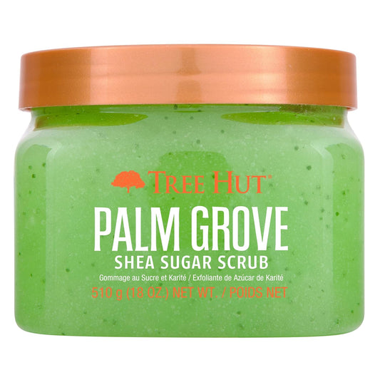 Tree Hut Palm Grove Shea Sugar Scrub | Exfoliating Body Scrub Removes Dead, Dry Skin for a Soft & Hydrated Feel | Nourishing Essential Body Care | 18 fl oz.