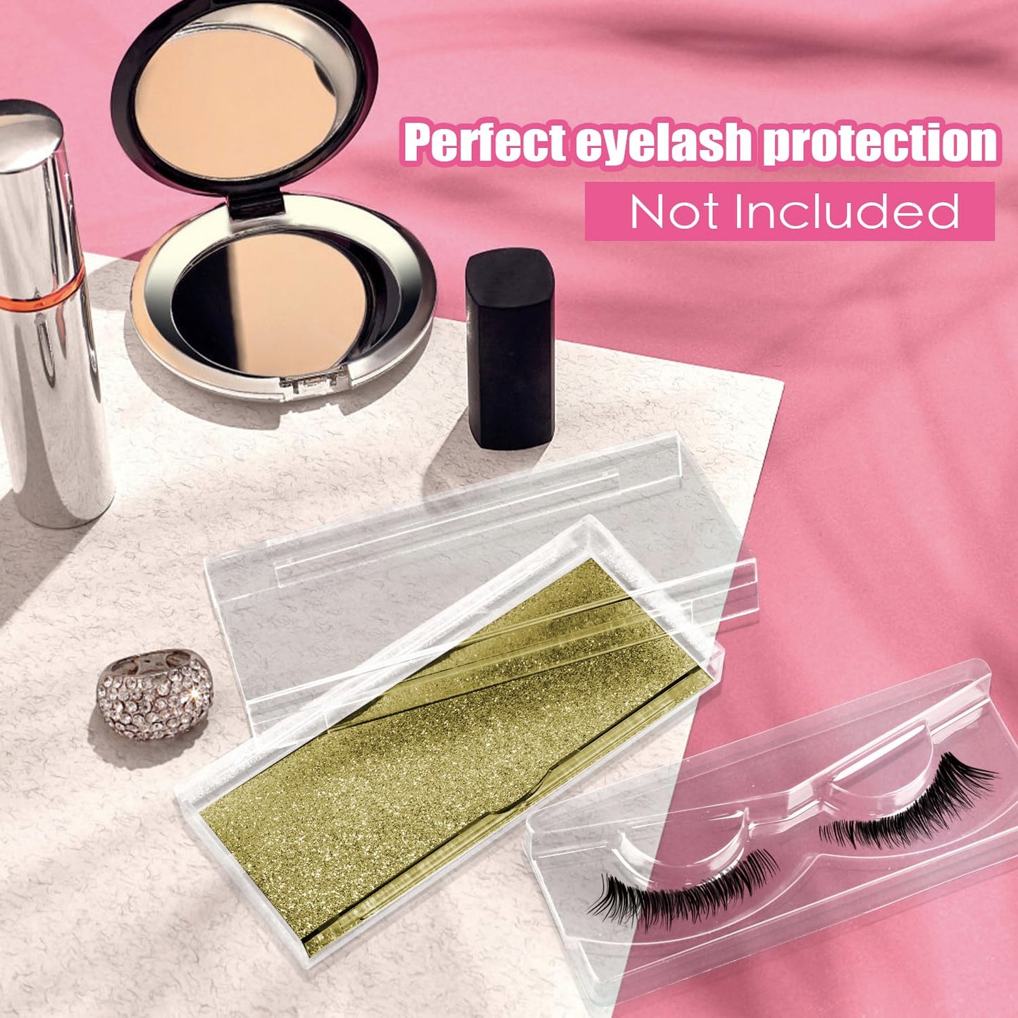 Gold Eyelash Cases - 30 Pack Customizable Lash Boxes, Bulk Lash Storage Containers with Premium Display Protection