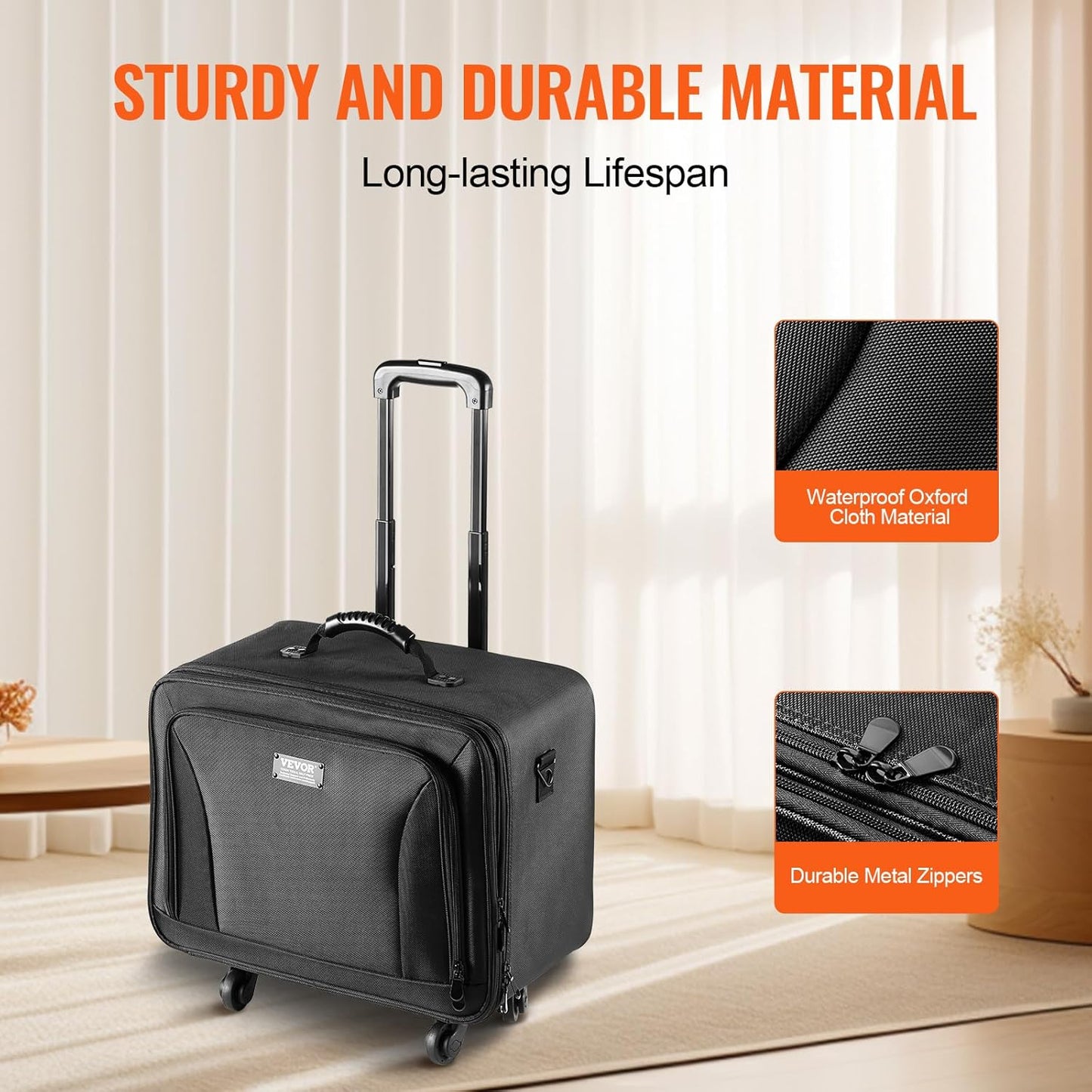 VEVOR Makeup Train Case Professional Makeup Storage Organizer Box Make Up Carrier for Women and Girls