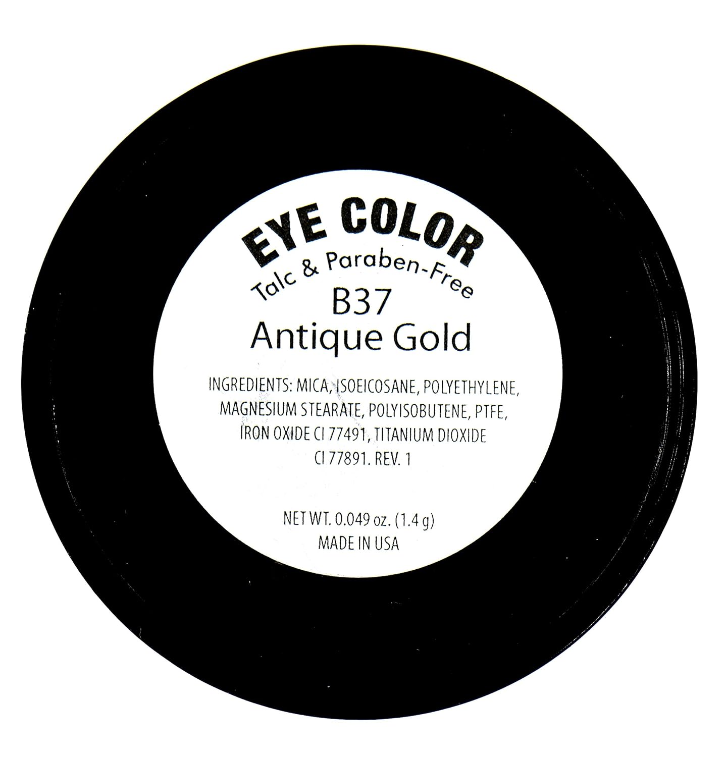 Antique Gold Carmel Bronze Shimmer Pressed Powder Single Vegan Eyeshadow; Talc, Paraben & Cruelty Free