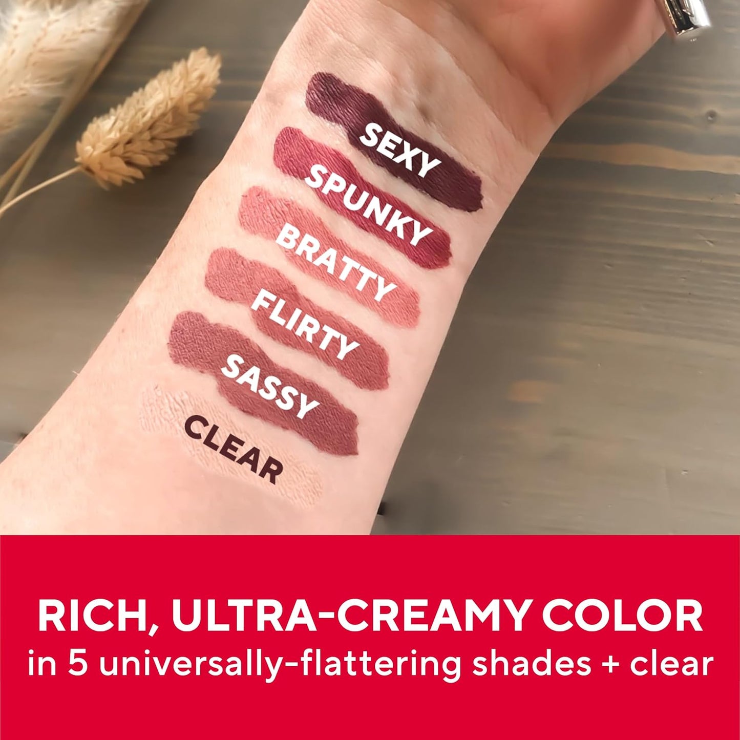 Mirabella Line & Define Lip Definer Lip Pencil, Smoothing & Moisturizing Retractable Lip Liner with Long-Lasting & Ultra-Creamy Formula, Antioxidants Vitamin C & E, & Built-In Sharpener - Sassy