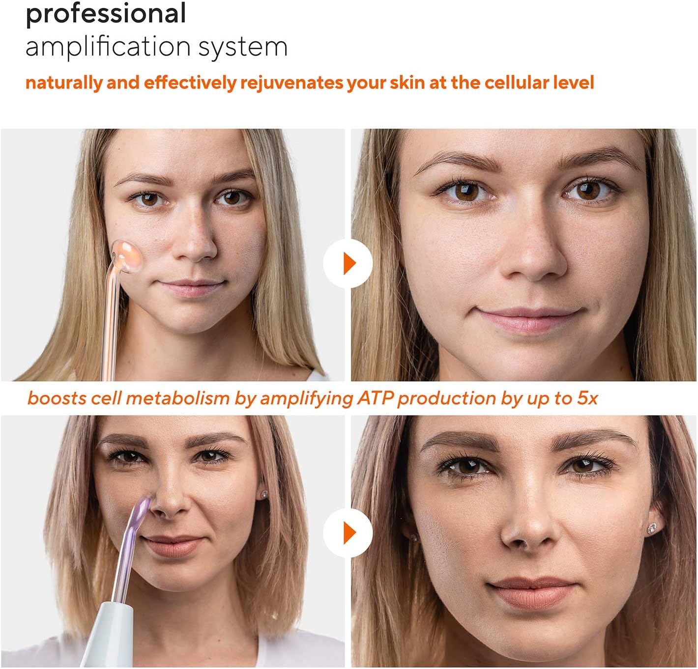 NuDerma Professional Skin Therapy Wand - Portable Skin Therapy Machine with 6 Neon & Argon Wands – Boost Your Skin – Clear Firm & Tighten