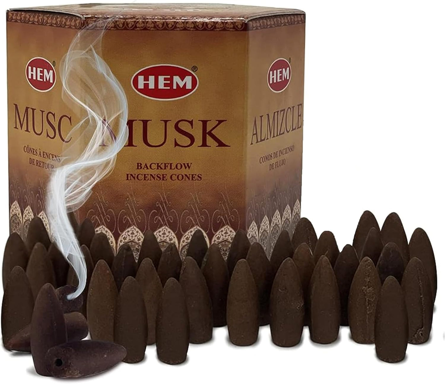 TRUMIRI Musk Backflow Incense Cones For Waterfall And Mat Bundle Inciensos Aromaticos|Incienso|Inciense|Insienso