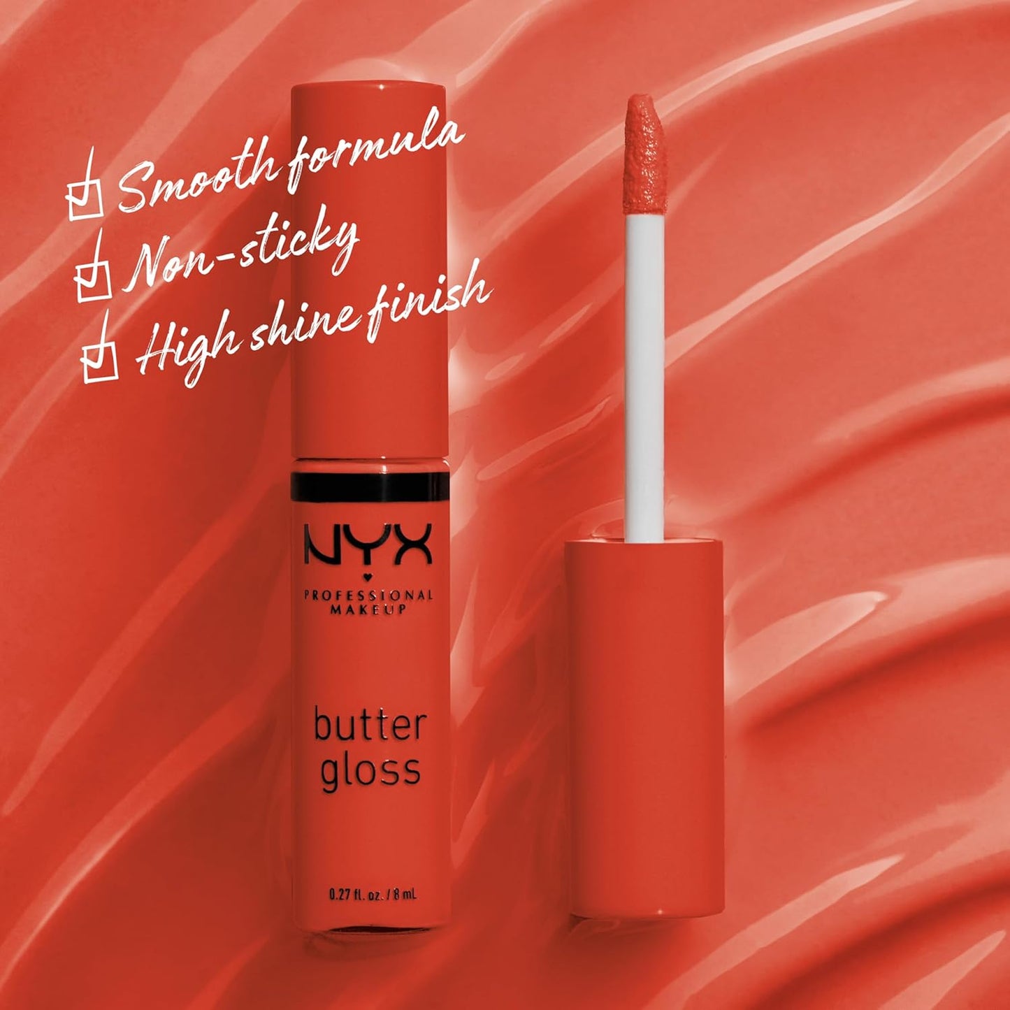 NYX PROFESSIONAL MAKEUP Butter Gloss, Non-Sticky Lip Gloss - Orangesicle (Orange)