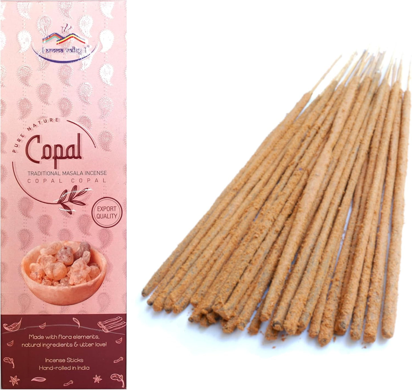 Copal Incense Sticks - Traditional Handcrafted Masala Incense - 40 to 50 Sticks Approx.