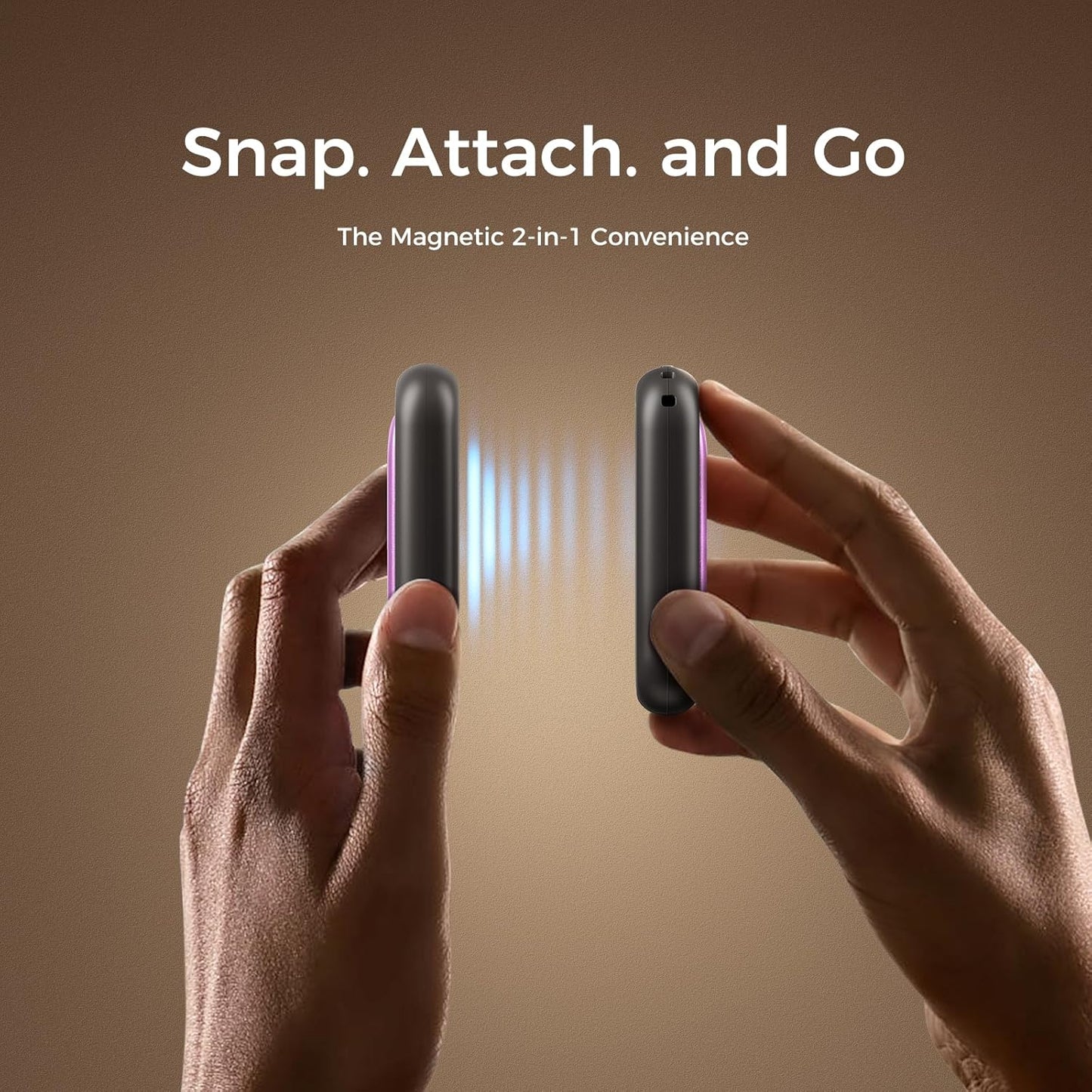 OCOOPA Magnetic Rechargeable Hand Warmers 2 Pack, Card-Style Electric AI Hand Warmers 5000mAh, Pocket Portable Hands Heater, UL Certified, for Men Women, Hunting Essentials, UT4 Young