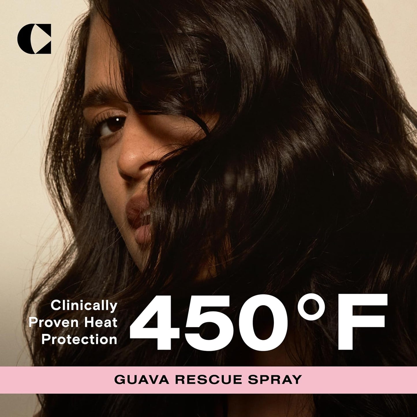 Ceremonia Guava Rescue Spray Superfruit Guava Detangler with UV & Heat Protection, 6.7 Fl Oz | 200 mL