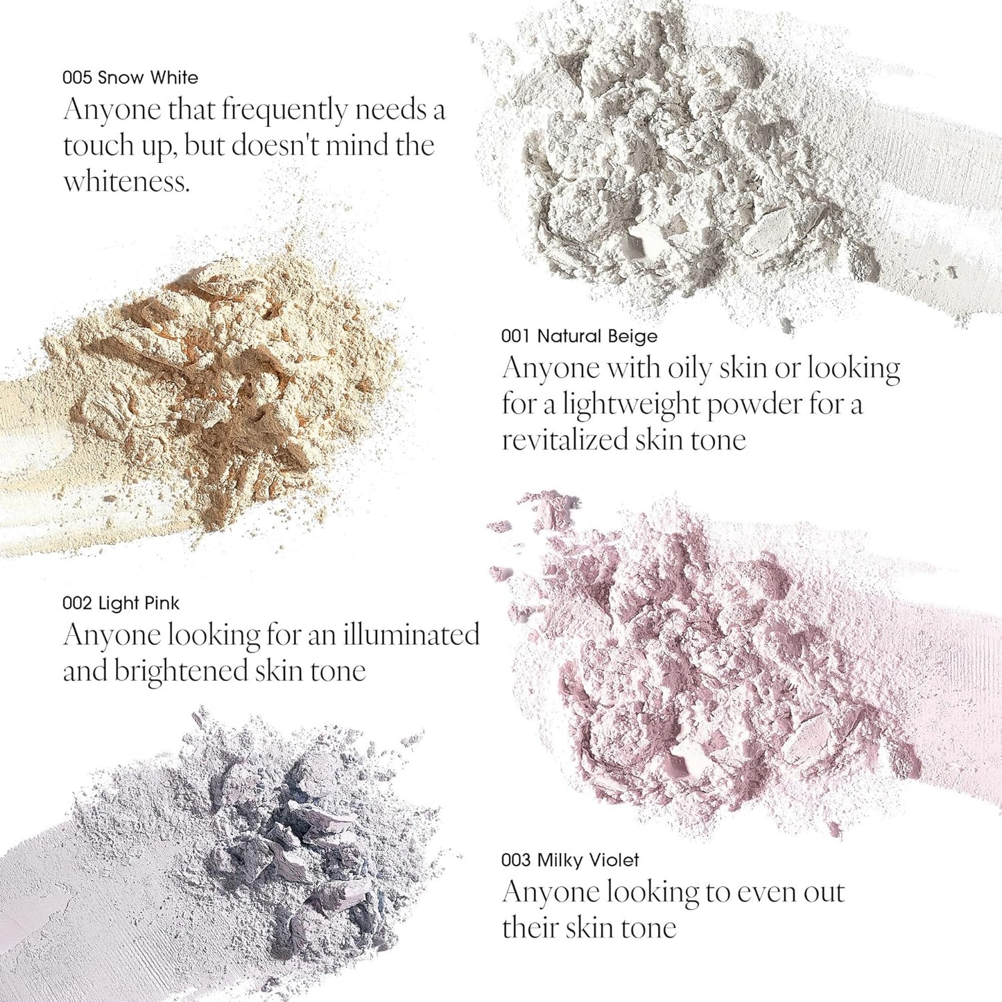 BAKED POWDER 001 NATURAL BEIGE, Terra-Cotta Facial Powder, Crease-free, Smudge Free & Weightless Setting powder (6.2g, 0.014 oz.)