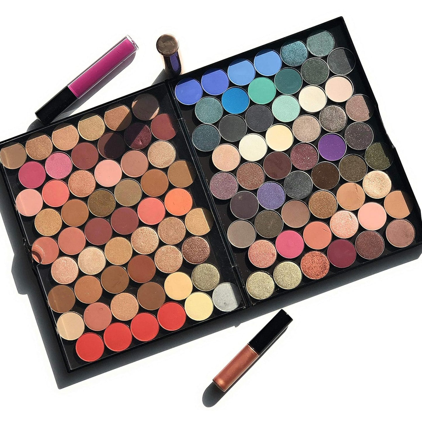 The Adept Palette in Praetorian Purple - Double Sided Magnetic Empty Palette with Divider, Holds Over 100 Standard Round Eyeshadow Pans, Hardshell Case