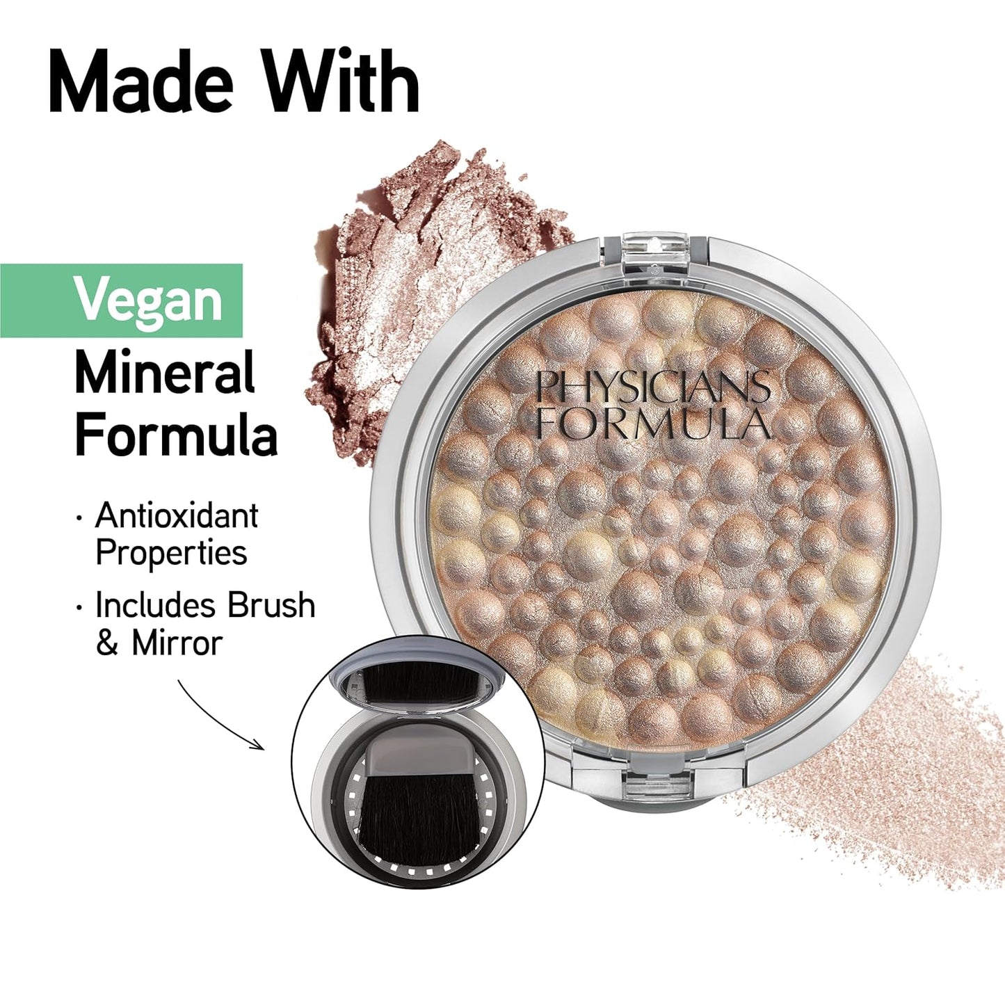 Physicians Formula Powder Palette Mineral Glow Pearls, Hypoallergenic Face Powder, Silky Smooth & Radiant Finish – Bronze Pearl