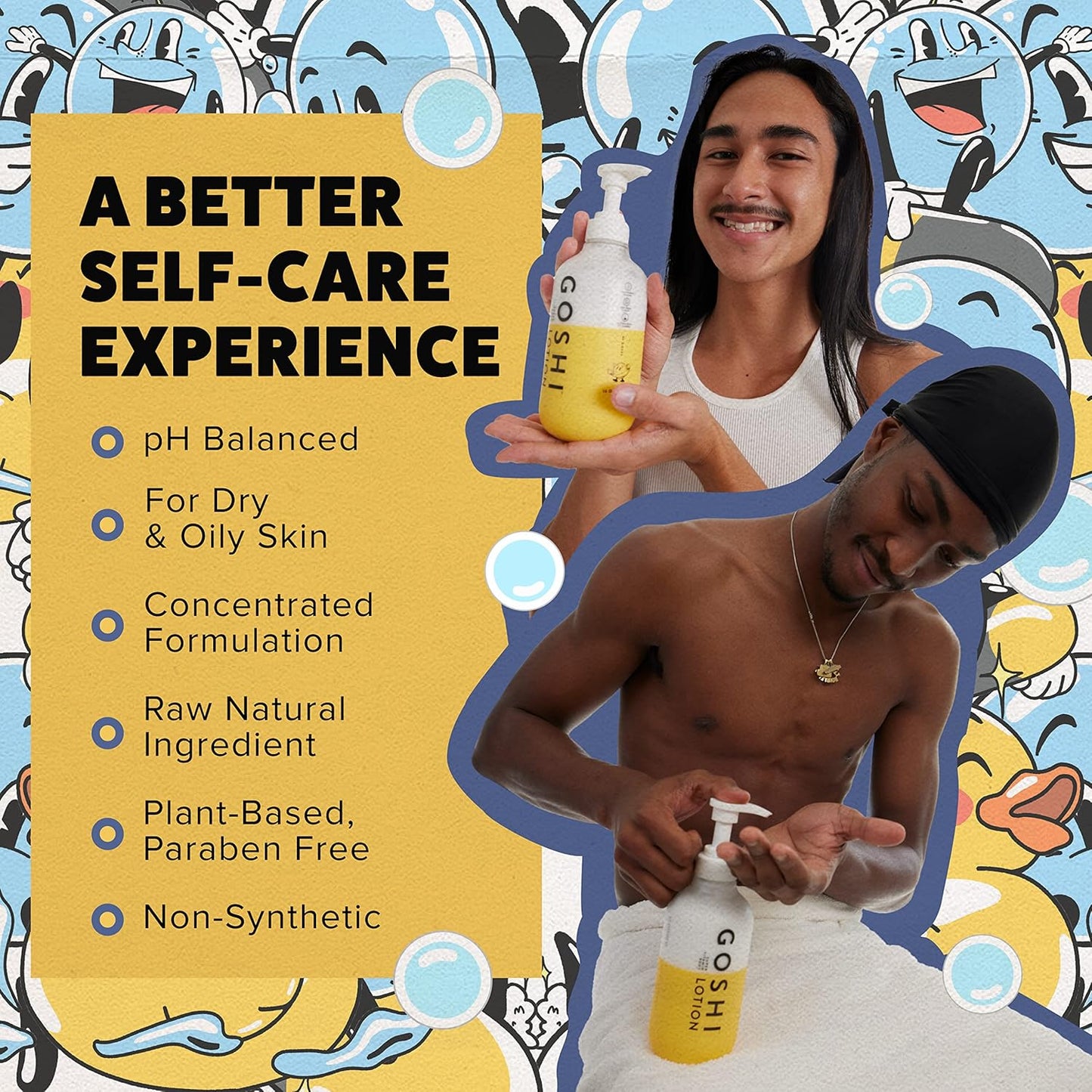 GOSHI Super Vitamin Body Lotion 3.4 oz - pH-Balanced Moisturizing Body Lotion for Men and Women - For All Skin Types