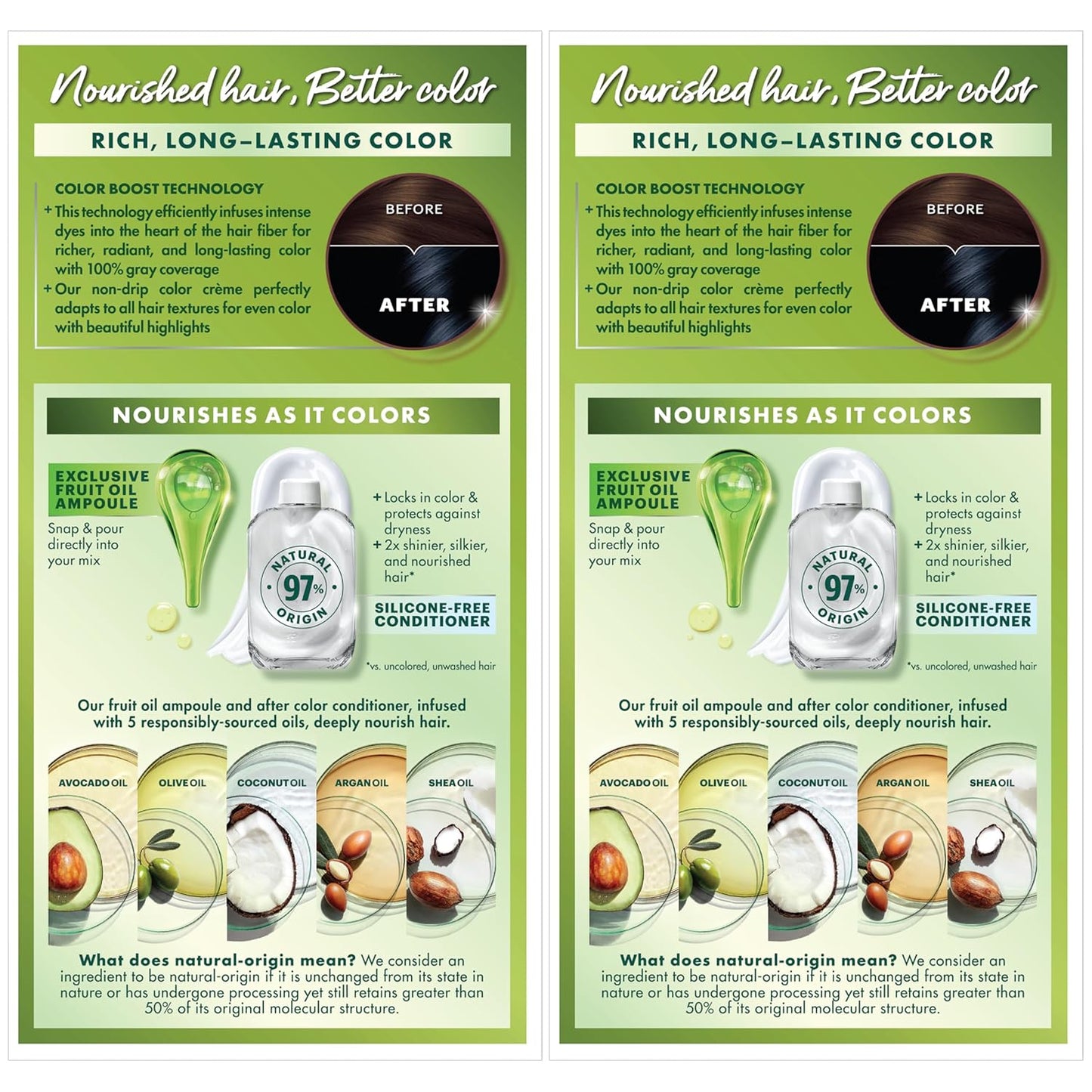 Garnier Hair Color Nutrisse Nourishing Creme, 22 Intense Blue Black (Mulberry) Permanent Hair Dye, 2 Count (Packaging May Vary)