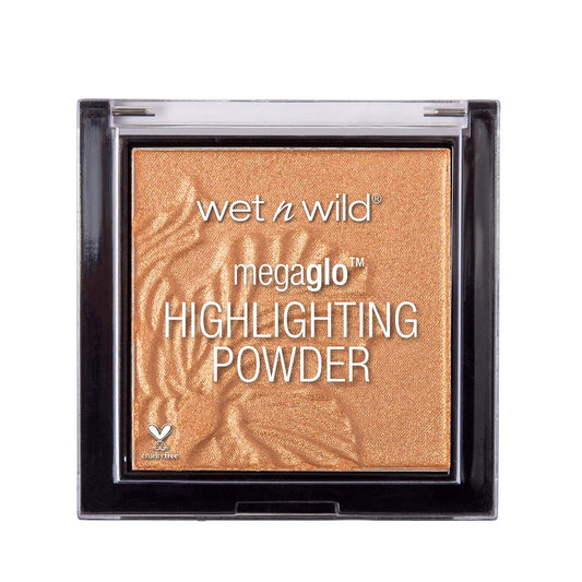 wet n wild MegaGlo Highlighting Powder, Highlighter Makeup, Shimmer Glow, Deep Gold Awesome Blossom