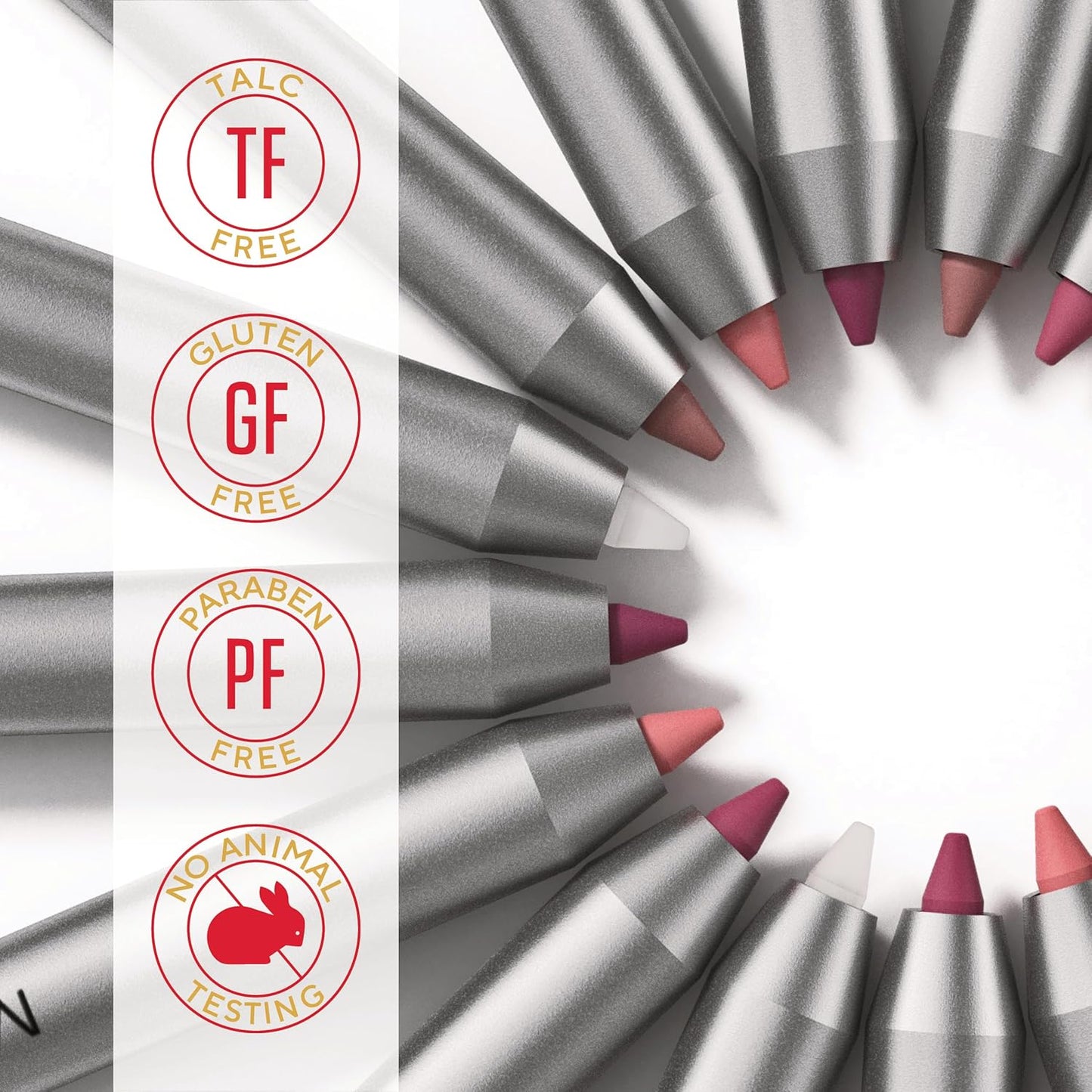 Mirabella Line & Define Lip Definer Lip Pencil, Smoothing & Moisturizing Retractable Lip Liner with Long-Lasting & Ultra-Creamy Formula, Antioxidants Vitamin C & E, & Built-In Sharpener - Spunky