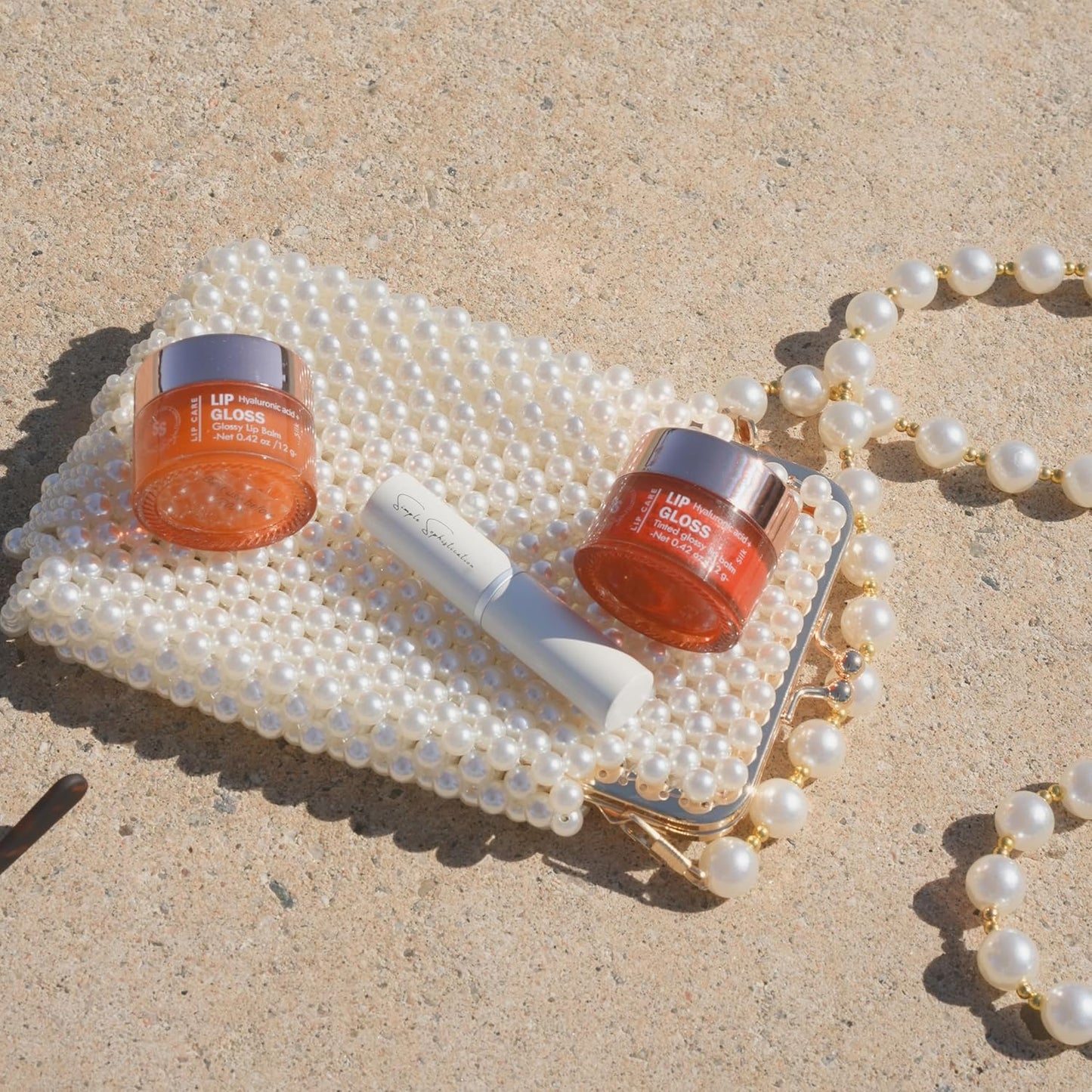 All natural lip gloss - for dry, chapped, sensitive lips | with grassfed tallow, Castor oil, CoQ10, Hyaluronic Acid and Silk - Ultra Moisturizing, Conditioning, Organic (0.4 fl oz/12 mL) (Cool Rose)